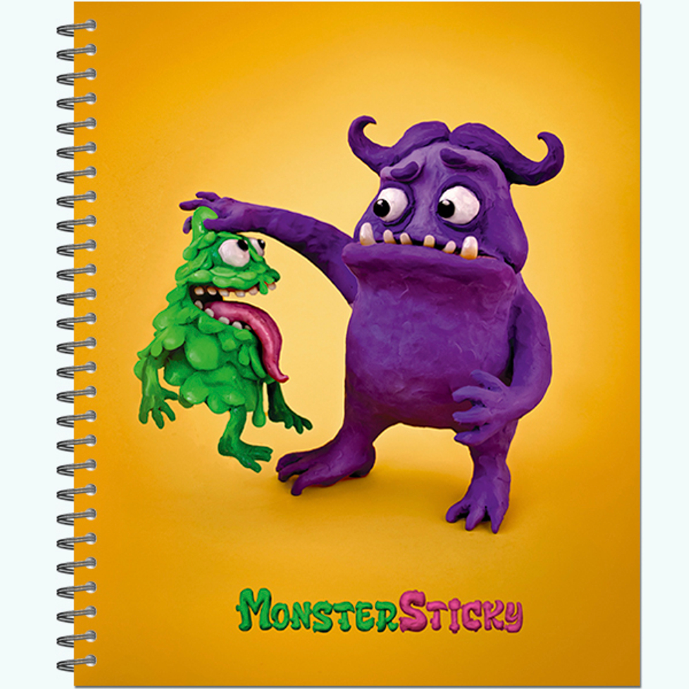 НОВИНКА! Тетрадь общая 96 листов на спирали "MonsterSticky"