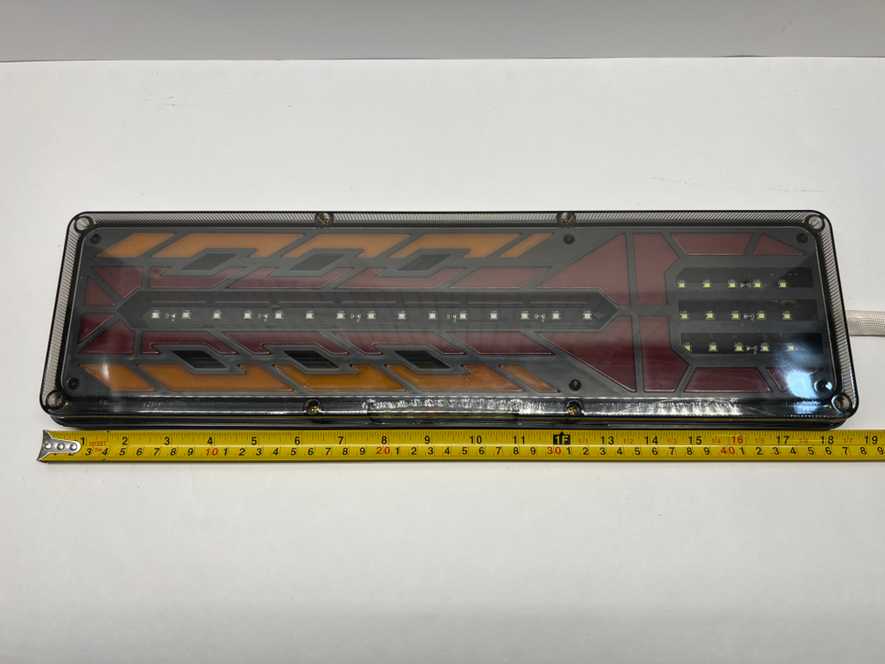 M6-24V / Задние фонари на грузовик, прицеп, ГАЗель, ГАЗ, МАЗ, автобус, 12-24В, длина 46 см, М6 - TG (2 шт. / комплект)