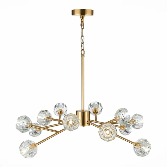 SL1166.303.12 Светильник подвесной ST-Luce Латунь/Прозрачный G9 LED 12*5W ROMANO