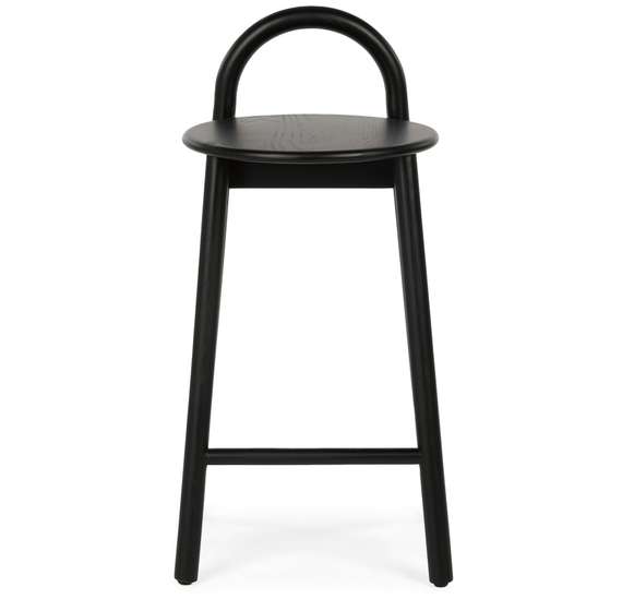 Полубарный стул Circle 65 см, черный