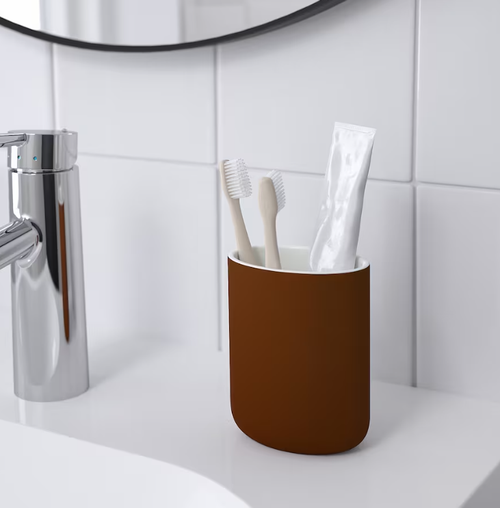 ЭКОЛН EKOLN Стакан для щетки, коричневый
