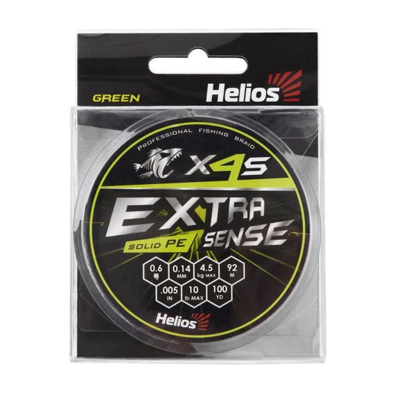 Шнур Helios Extrasense X4S PE Green 92m    0.6/10LB 0.14mm (HS-ES-X4S-0.6/10LB)