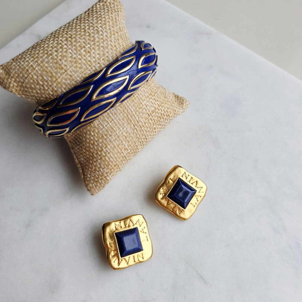 Браслет Trifari цвета индиго