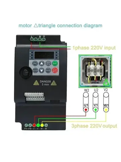 2,2 кВт Частотный преобразователь однофазный вход 220В Трехфазный выход 220В ZUKED-310-220V-2.2KW (CW100) VFD