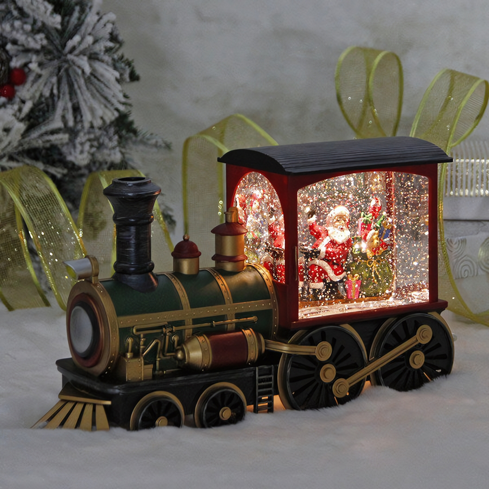 Сувенир с подсветкой «Волшебное путешествие» 31,4*9,8*17 см, 8 мелодий, подсветка, эффект снегопада (работает от 3*АА, USB)