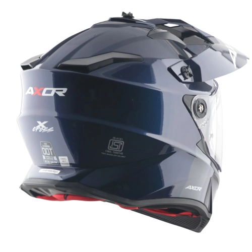 Шлем AXOR X-CROSS DUAL VISOR SC, с визором, цвет синий (L)