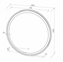 Зеркало с подсветкой ART&MAX Napoli AM-Nap-1000-DS-F