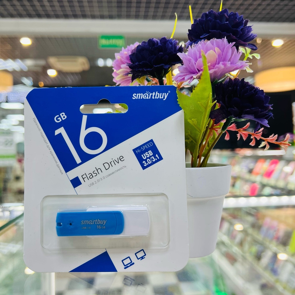 USB Флешка 16GB Smartbuy Drive, USB 3.0, голубая