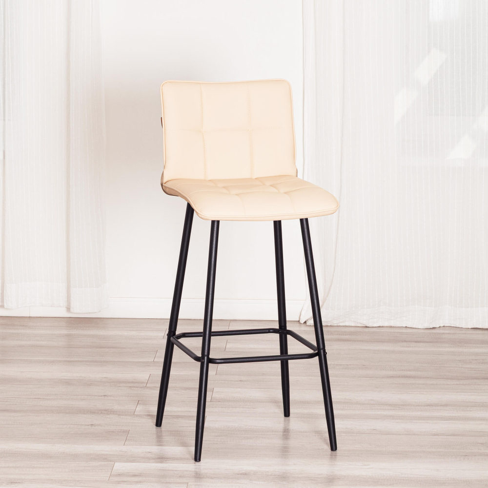 Барный стул  Bari/Бари экокожа , бежевый, 45х56х110 см