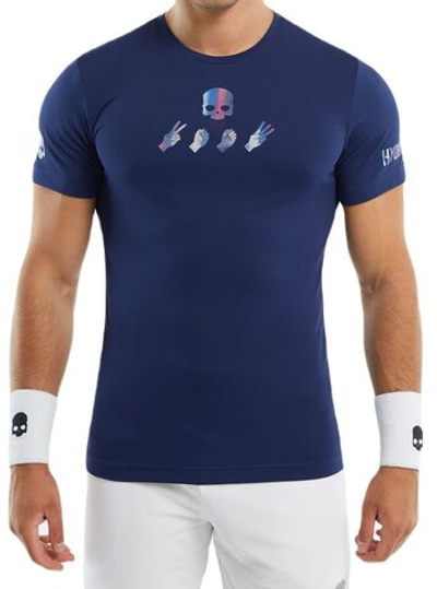 Мужская теннисная футболка Hydrogen Tech T-Shirt - navy blue