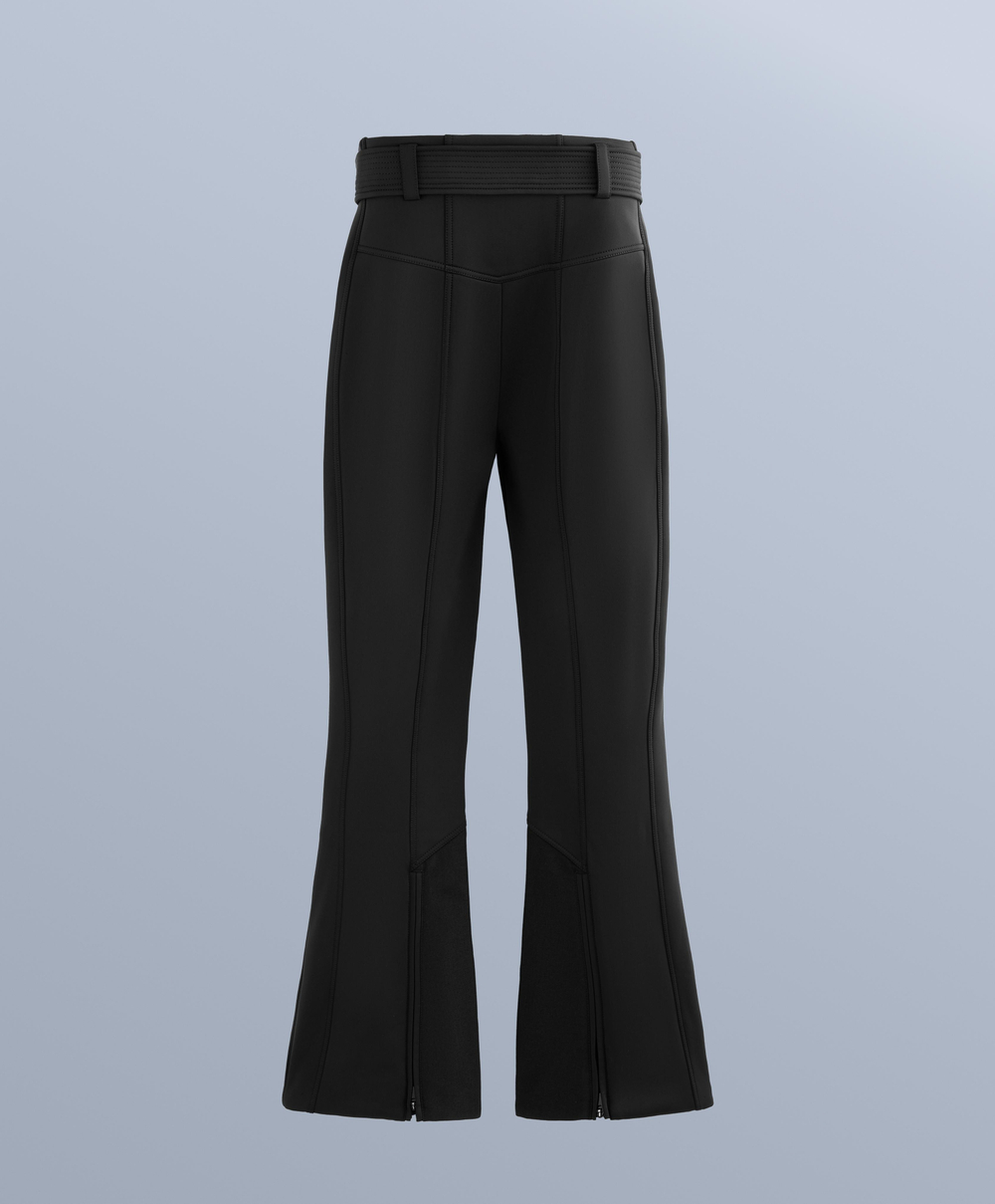 OYSHO Водонепроницаемые расклешенные эластичные брюки SKI с высокой посадкой, черный