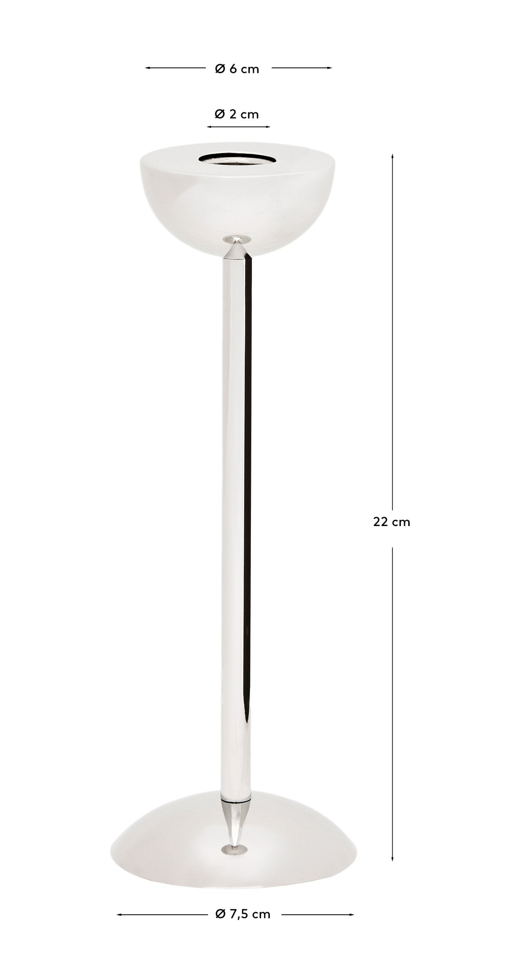 Подсвечник Nirela из нержавеющей стали 22 см