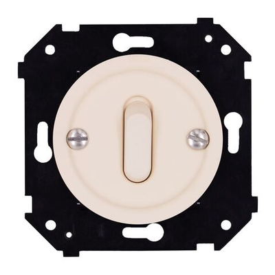 Выключатель 1-кл. проходной (скрытый монтаж), пластик, цвет Песочное золото матовый B3-221-24M