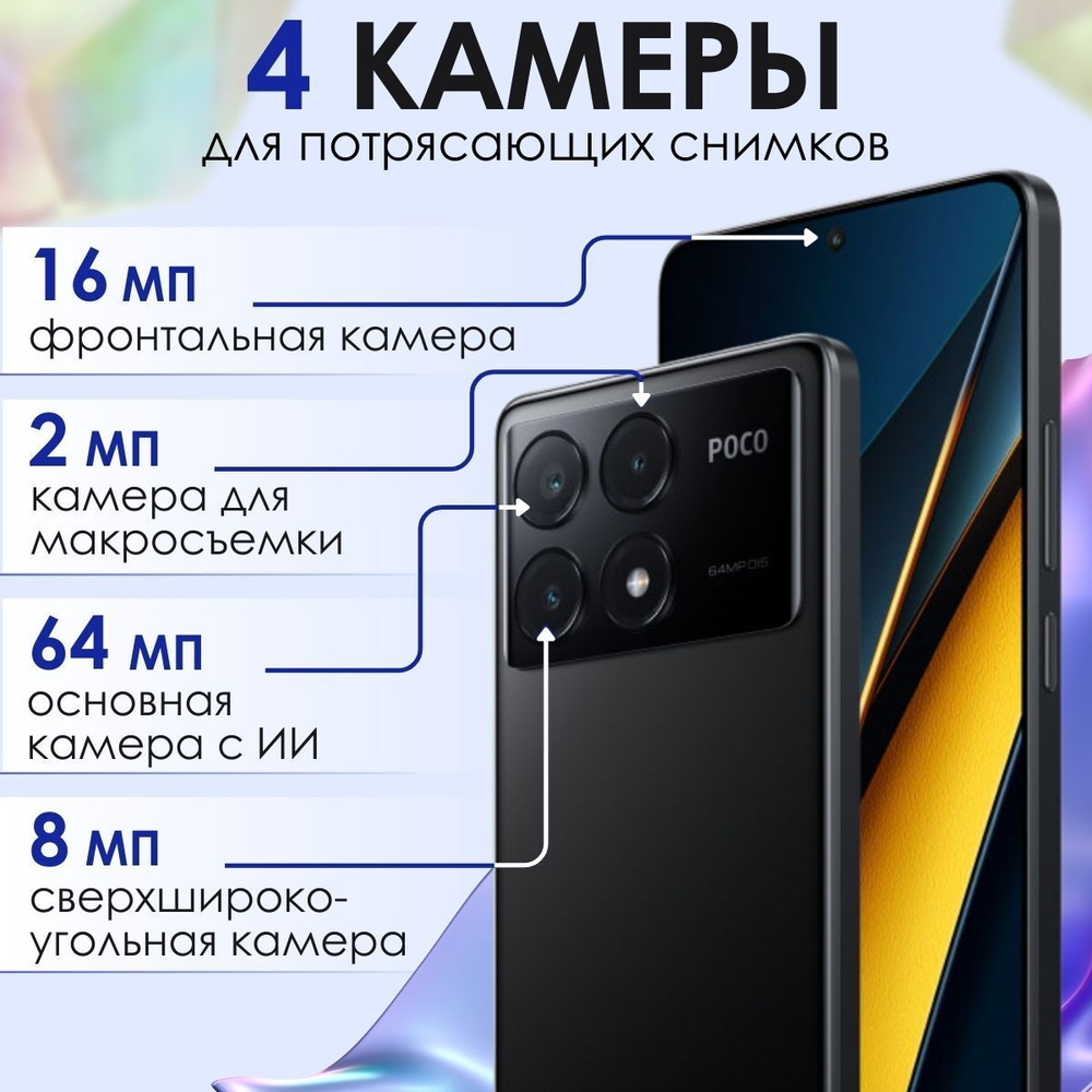 Смартфон Xiaomi POCO X6 Pro 5G 12/512 Gb, Grey (серый)