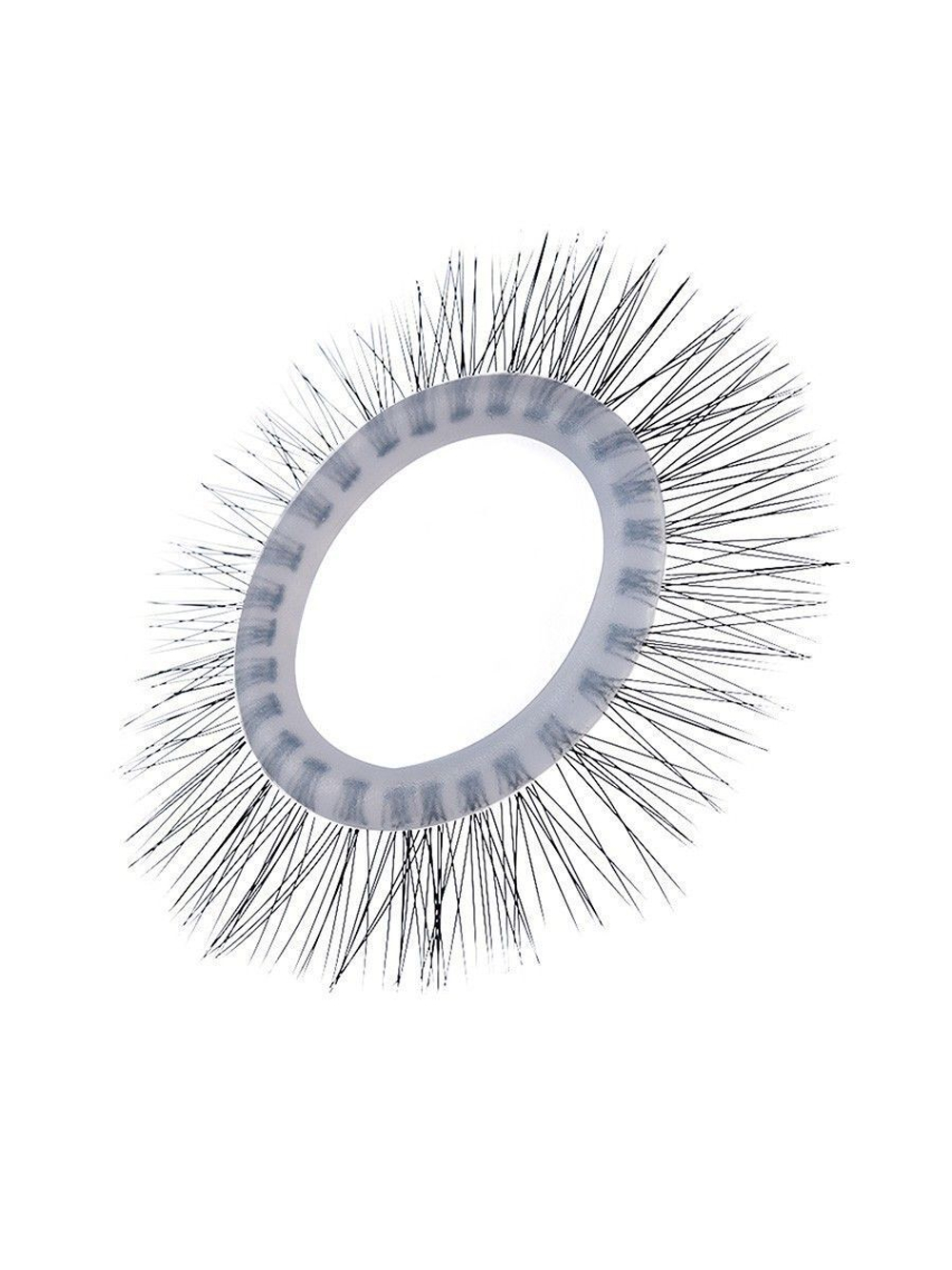 Круглое эрекционное кольцо с «ресничками» (Цвет: белый с черным)