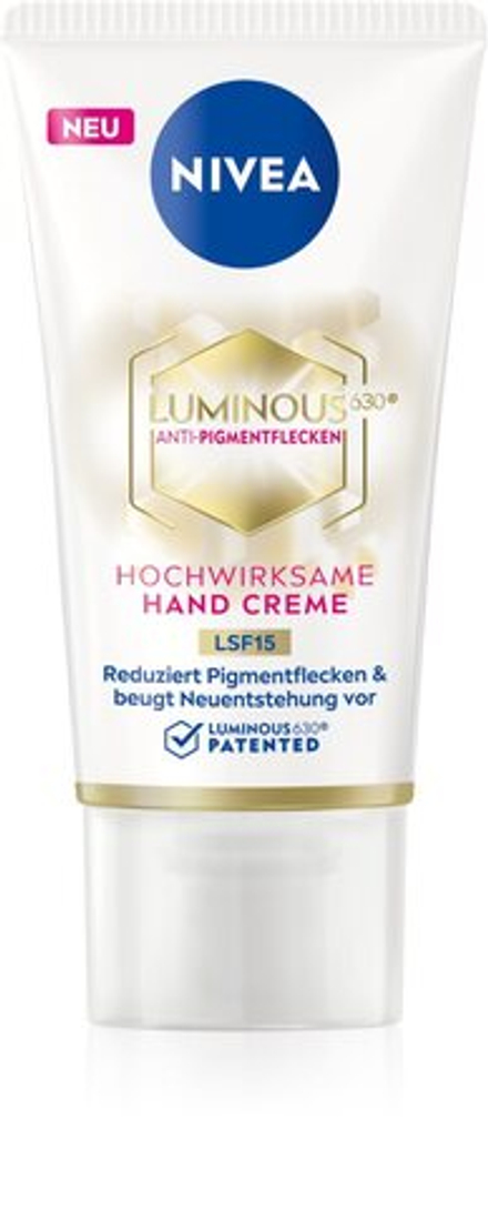 Nivea Cellular Luminous 630 - крем для рук против обесцвечивания кожи /  SPF 15 50  ml  / GTIN 42420187