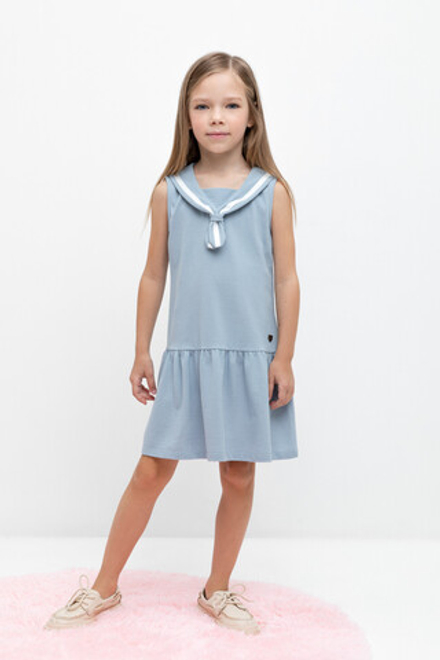 КР 5871/пыльно-синий к467 платье для девочки