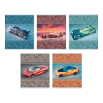 Тетрадь А5 40л клетка "Ралли" (Эксмо)