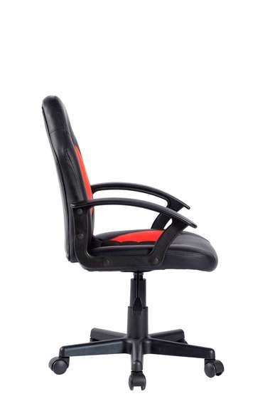 Кресло детское компьютерное CHAIRMAN CH111 экокожа, черно-красный