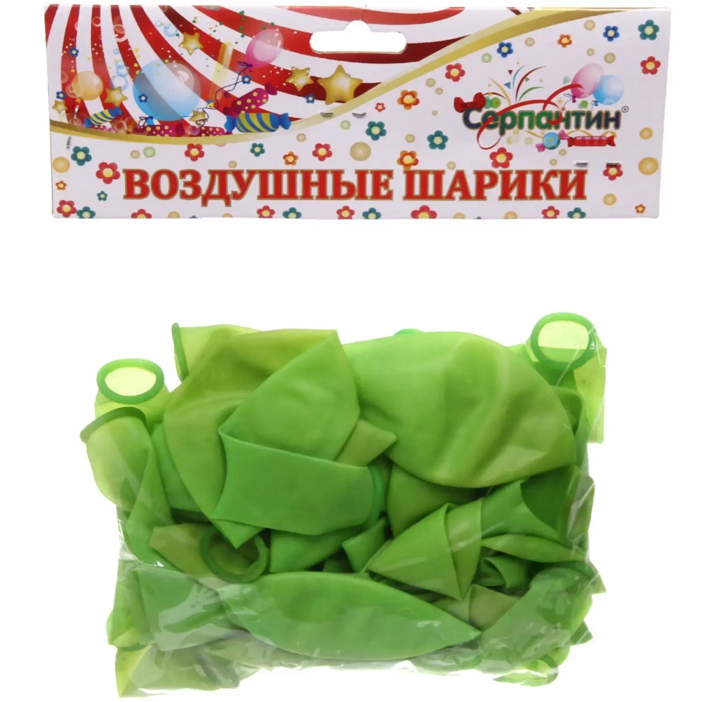 Воздушные шары «Кристалл» 25шт 12»/30см зеленый