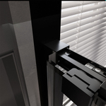 Душевая дверь Veconi Premium Trento PTD-30B, 1400х2000, черный матовый, стекло прозрачное
