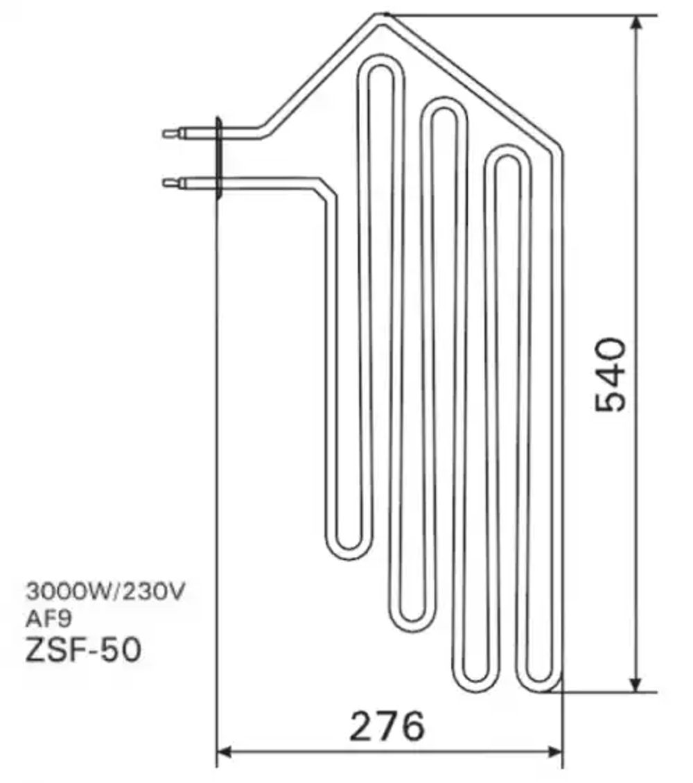 ТЭН HARVIA - тэн харвия ZSF-50 (ZSF-50)  - нагревательный элемент для печи сауны