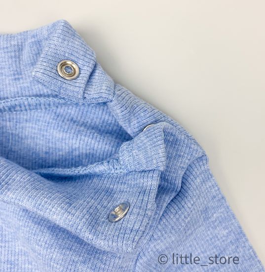 Боди-водолазка Голубой меланж