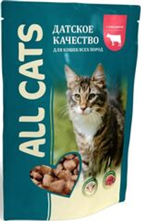 Влажный корм для кошек ALL CATS с говядиной в соусе 85 г