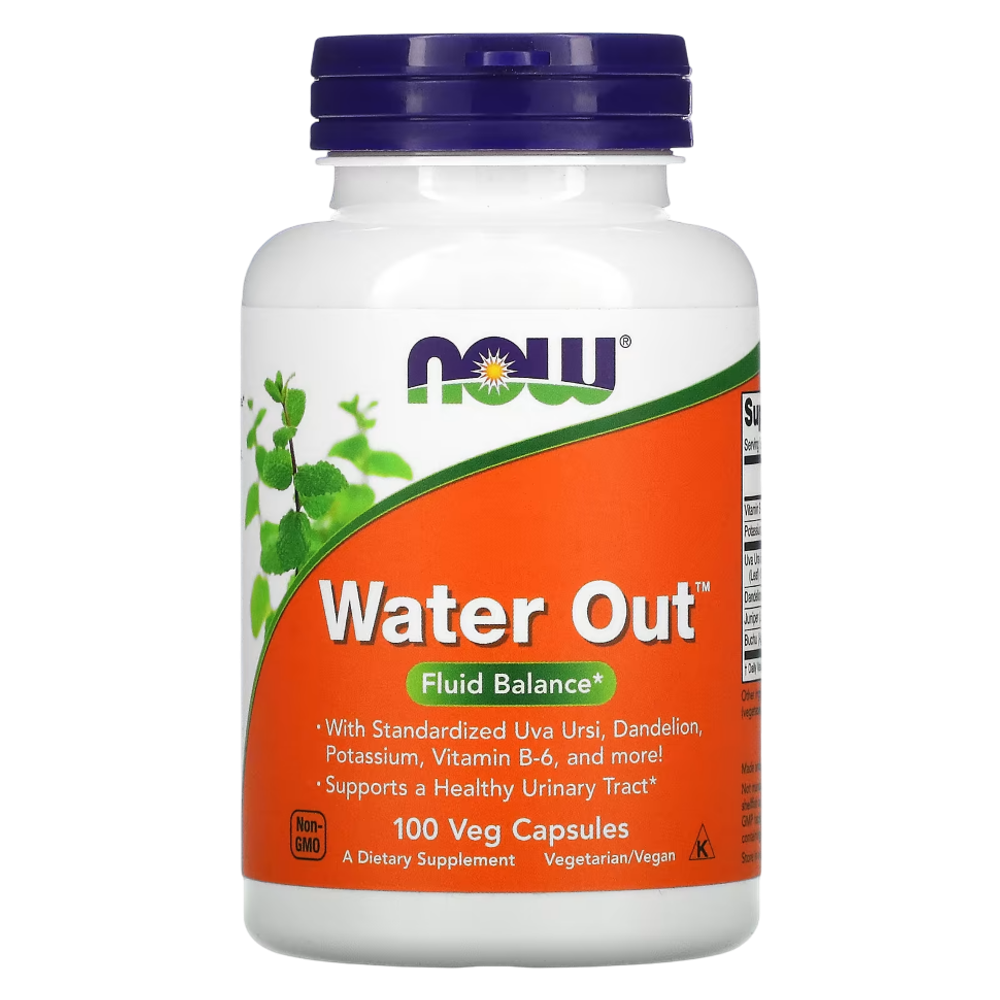 Now Foods Water Out 100 veg capsules, Баланс жидкости
