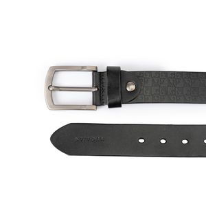 Кожаный мужской ремень, чёрный Belt0102