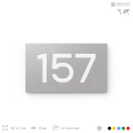Номер на дверь 157, табличка на дверь для офиса, квартиры, кабинета, аудитории, склада, голубой 120х70 мм, Айдентика Технолоджи