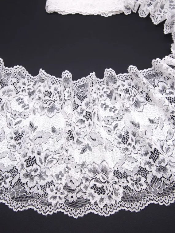 03-208 Кружево эластичное 22 см, айвори 004