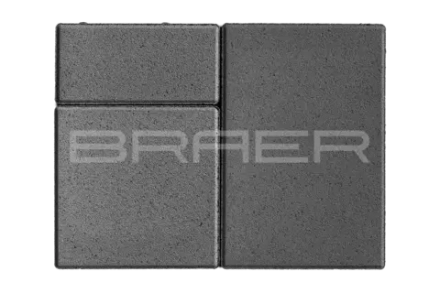 Тротуарная плитка Braer Старый город Ландхаус, Серый, 80 мм