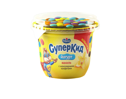 Савушкин СуперКид Йогурт Ваниль с Шоколадными Конфетами 103гр