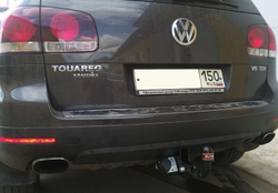 Фаркоп на VOLKSWAGEN TOUAREG (2003-2010) (без электрики, паспорт/сертификат в комплекте) Автос.VW 20
