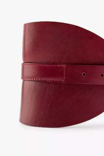 ZARA КОЖАНЫЙ РЕМЕНЬ-КОРСЕТ, ТЕМНО-РОЗОВЫЙ