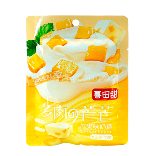 Жевательные конфеты Mango Flavor сливочные вкус манго 20 г