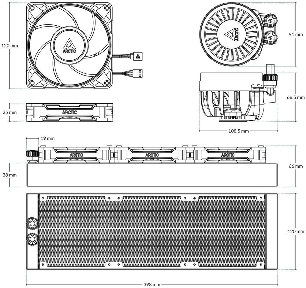 Кулер Arctic Liquid Freezer III Pro 360 A-RGB (White) ACFRE00188A https://www.arctic.de/en/Liquid-Freezer-III-Pro-360-ARGB-White/ACFRE00188A