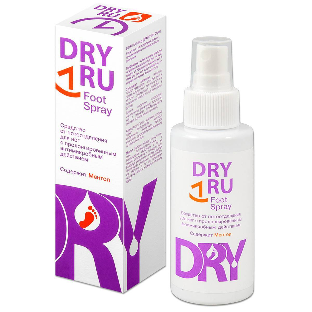 Драй ру foot spray средство против потливости ног 100мл.