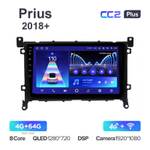 Teyes CC2 Plus 9"для Toyota Prius 2018+