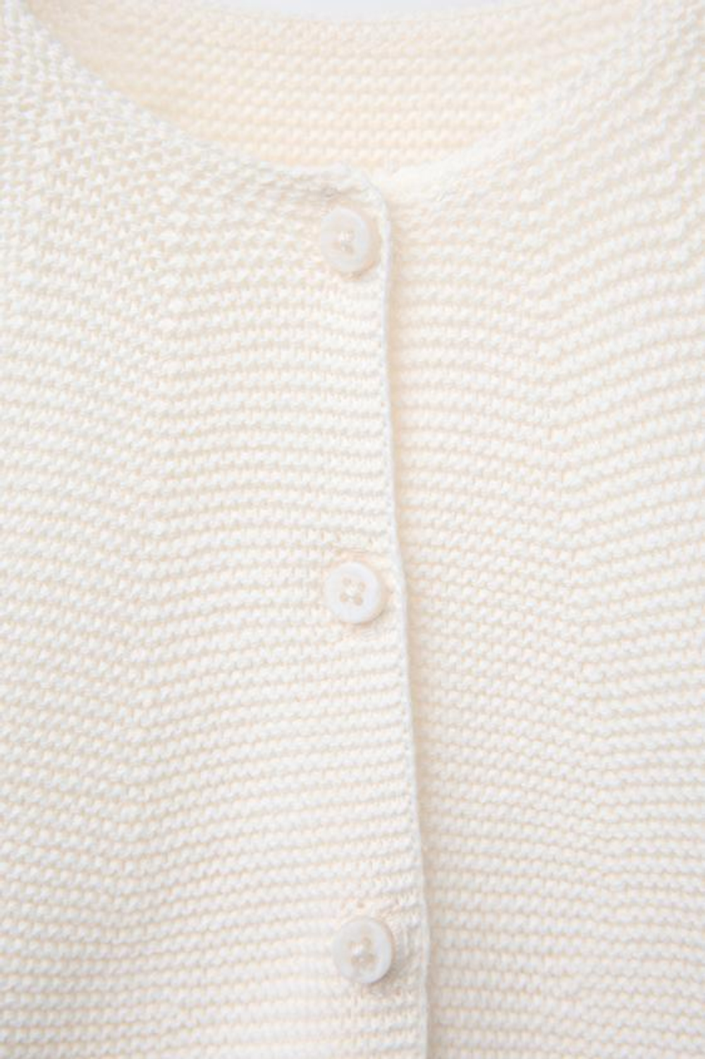 ZARA ОДНОТОННЫЙ КАРДИГАН, ЭКРЮ