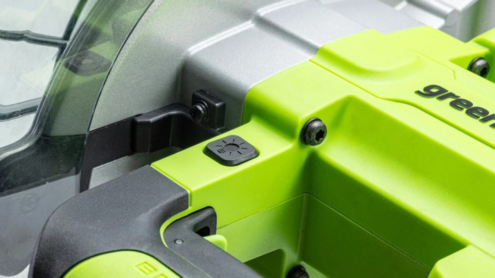 Пила торцовочная аккумуляторная GREENWORKS GD24MS216 24V, б/щ, 4800 об/мин, АКБ 8Ач и ЗУ 1501707UH