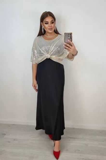 Платье с накидкой 03573 Фабрика Моды Фото 2