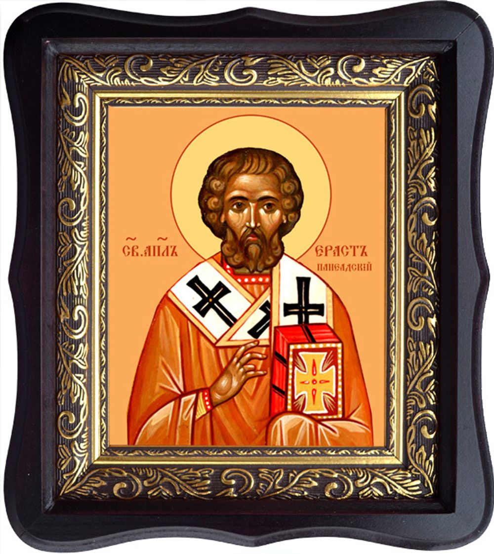 Ераст Панеадский, Апостол от 70-ти, епископ. Икона на холсте в киоте.