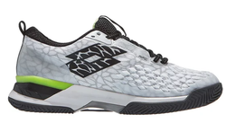 Мужские кроссовки теннисные Lotto Raptor Hyperpulse 100 Speed - all white/all black/sharp green