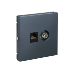 ARTGALLERY РОЗЕТКА двойная ТВ + компьютерная RJ45, кат. 5Е, ГРИФЕЛЬ