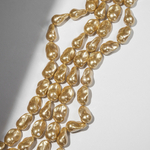 Хрустальный жемчуг в форме барочной жемчужины, карамельный 19*11,5мм