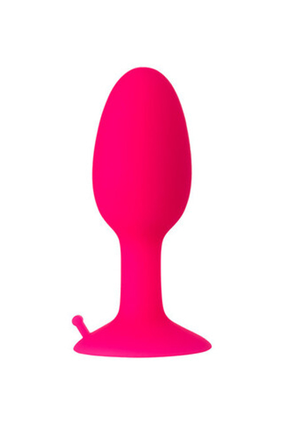 Средняя силиконовая пробка Popo Pleasure со смещенным центром тяжести (8,5 см) (Цвет: ярко-розовый)