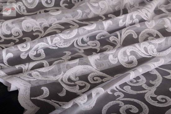 Тюль Вензель жаккардовый гипюр (белый)