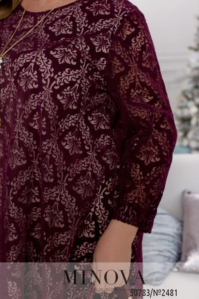 Платье 2481-бордо Minova